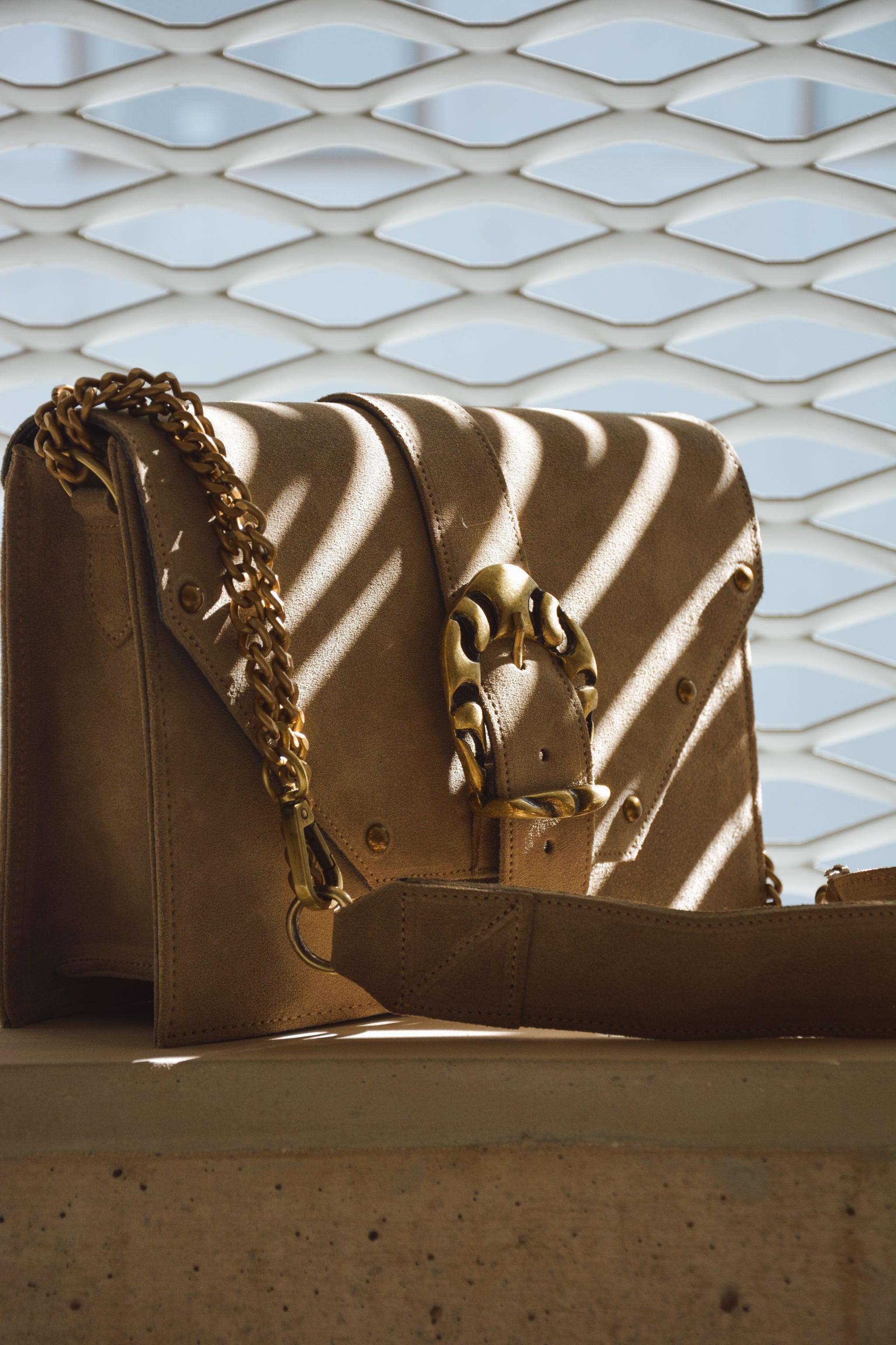 韓国FASHION [MARTINCOKS] Briana Leather SHOULDER BAG Leather Shoulder Bag Briana Mocca Suede - Bonendis