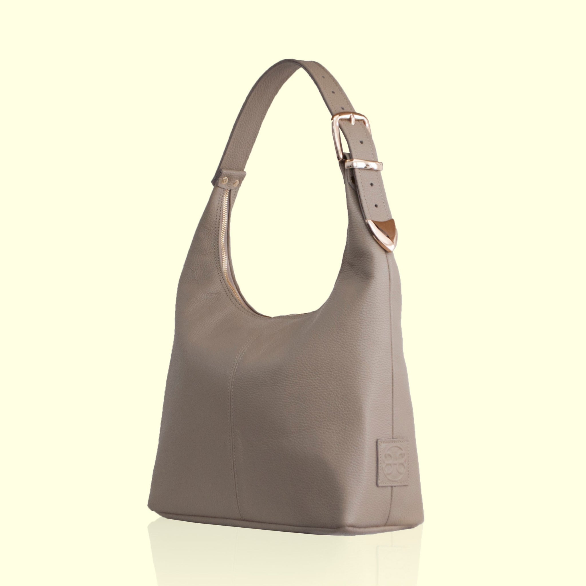 Serena Leather Tote Bag Taupe – Bonendis