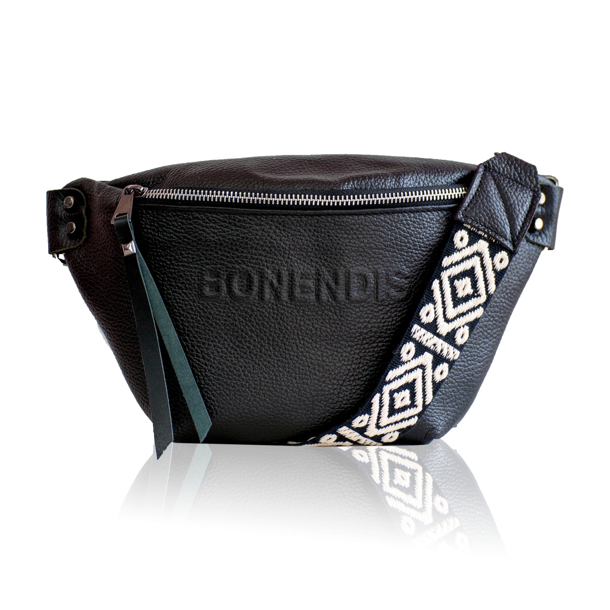 Leather Belt Bag Venus Black - Bonendis