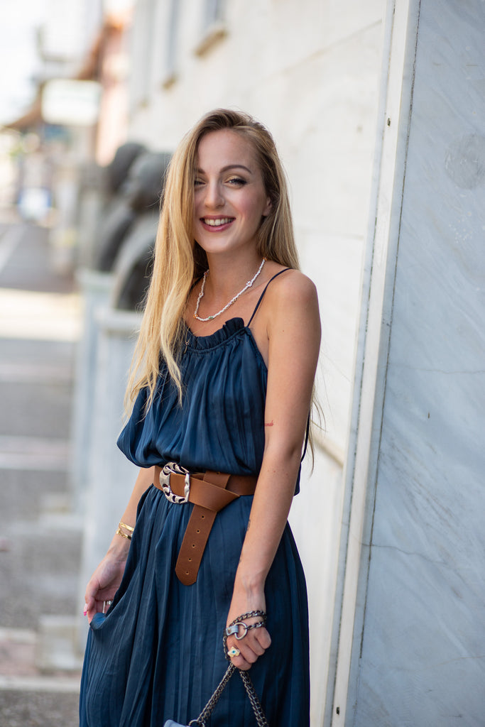 Lea Leather Belt Tabac - Bonendis