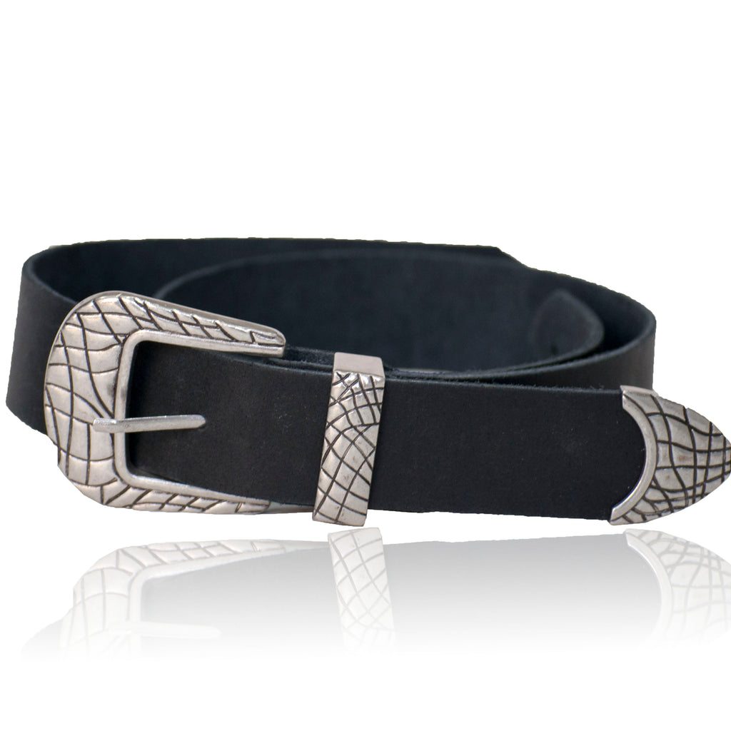 kayla leather belt black - bonendis
